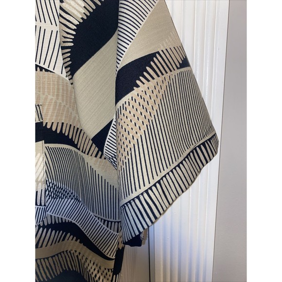 D’Accord Short Sleeve Half Button Polo Shirt. Mens Large Black Tan White - Picture 6 of 9